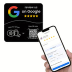 Tarjetas NFC y QR planas con pegatina para negocios.