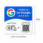 Tarjetas NFC y QR planas con pegatina para negocios.